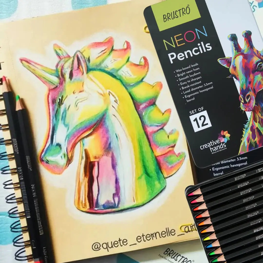 Brustro Neon Pencil Set of 12 Brustro